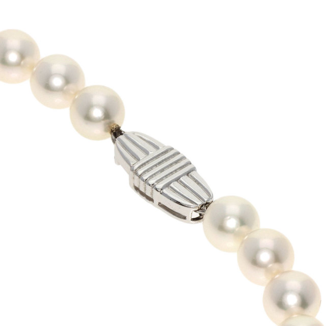 MIKIMOTO ミキモト パール 真珠 Mチャーム付き ネックレス K18ホワイト 