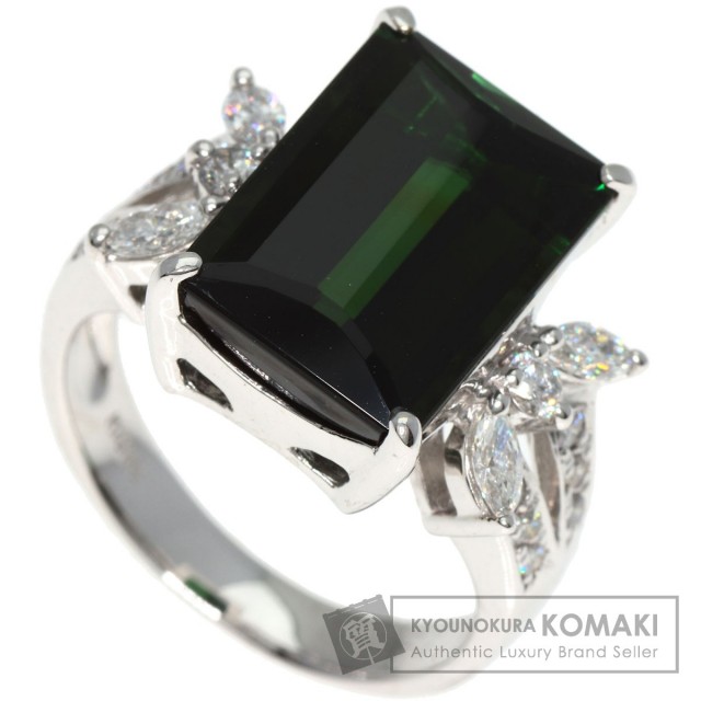 8.23ct トルマリン ダイヤモンド リング・指輪 K18ホワイトゴールド 
