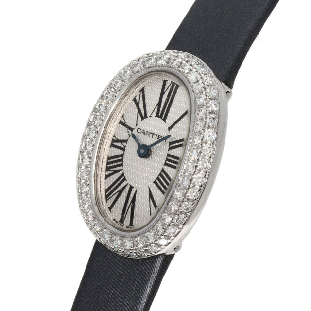 Unisex18K 高等 white gold ダイヤモンド高級宝飾腕時計、自動巻き。 