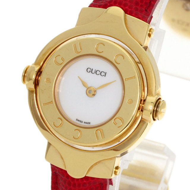GUCCI グッチ GQ6600 リバーシブル 腕時計 GP/革 レディース ブランド  