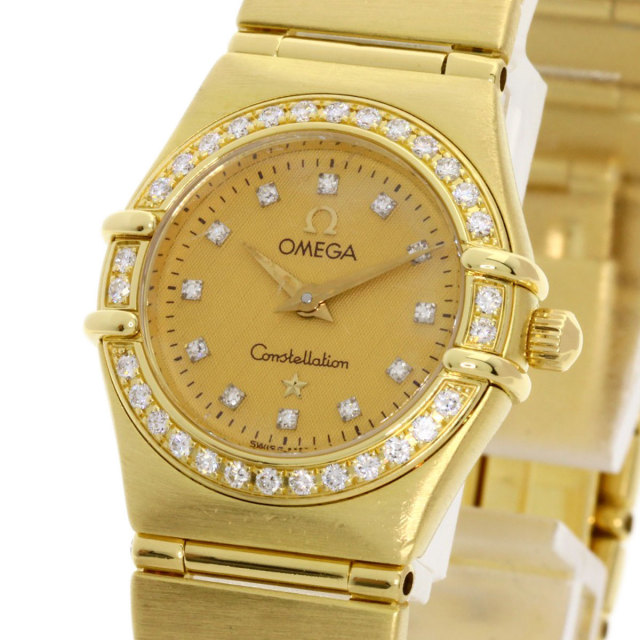 OMEGA オメガ コンステレーション ベゼルダイヤモンド 腕時計 K18 