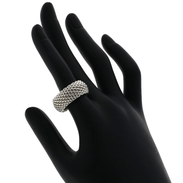TIFFANY&Co. ティファニー サマセット メッシュ リング・指輪 シルバー 
