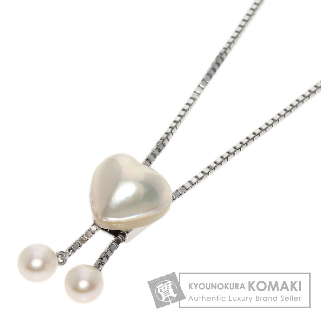 TASAKI タサキ ハートパール 真珠 ネックレス シルバー レディース 