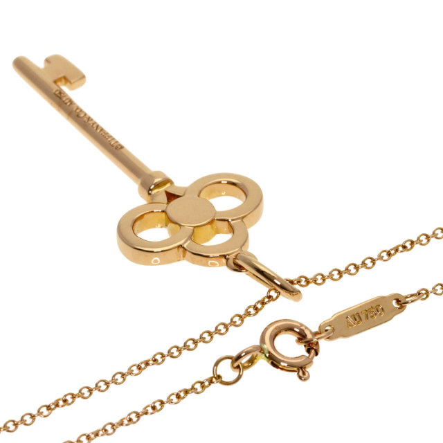 TIFFANY&Co. ティファニー クラウン キー ダイヤモンド ネックレス K18 