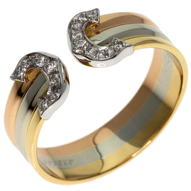 ★廃盤★カルティエ　2C ロゴ　ダイヤモンドリング　K18 ゴールド　17号 カルティエ(CARTIER)カルティエ 2C ダイヤ リング ロゴ リング・指輪