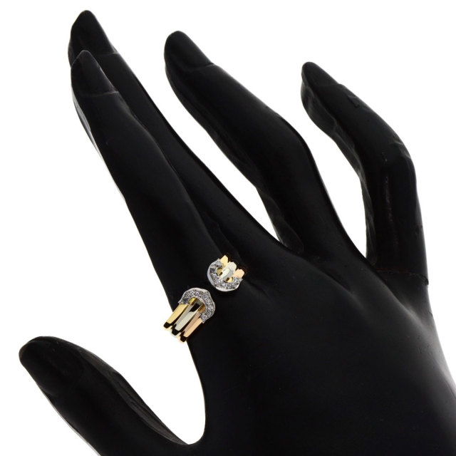 ★廃盤★カルティエ　2C ロゴ　ダイヤモンドリング　K18 ゴールド　17号 カルティエ(CARTIER)カルティエ 2C ダイヤ リング ロゴ リング・指輪