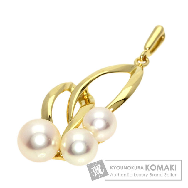 MIKIMOTO ミキモト パール 真珠 ペンダントトップ K18イエローゴールド 