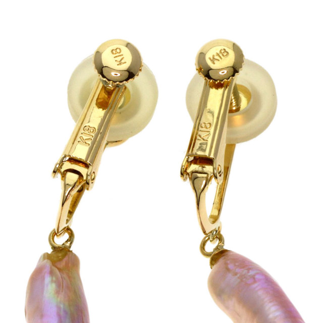 クロスパール 真珠 イヤリング 2点セット ネックレス K18  