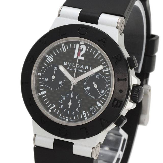 【kk.net様】専用ブルガリ メンズ　腕時計　AL38TA 自動巻　黒/白 OH済】ブルガリ メンズ 腕時計 AL38TA 自動巻 黒/白 BVLGARI 自動巻き