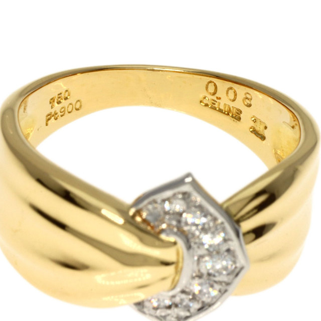 CELINE セリーヌ ダイヤモンド リング・指輪 プラチナPT900/K18YG  