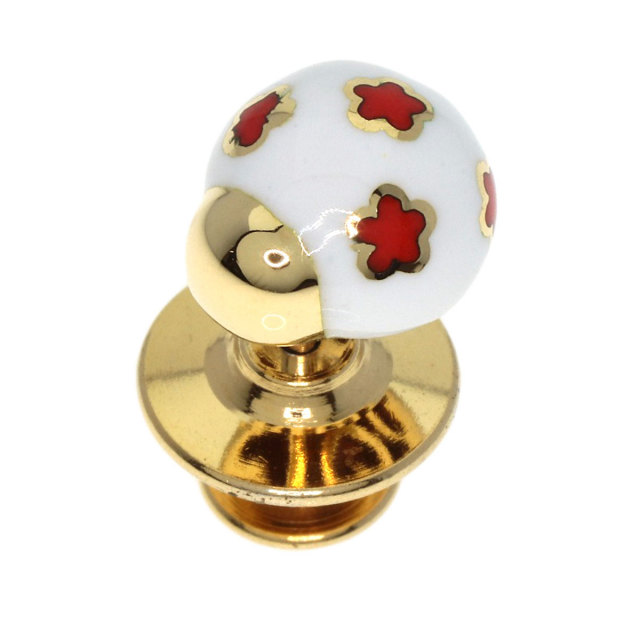 パスクワレブルーニ　K１８・エナメル　ピンブローチ　ネクタイピン　テントウムシ PASQUALE BRUNI パスクワーレブルーニ てんとう虫 エナメル ピン