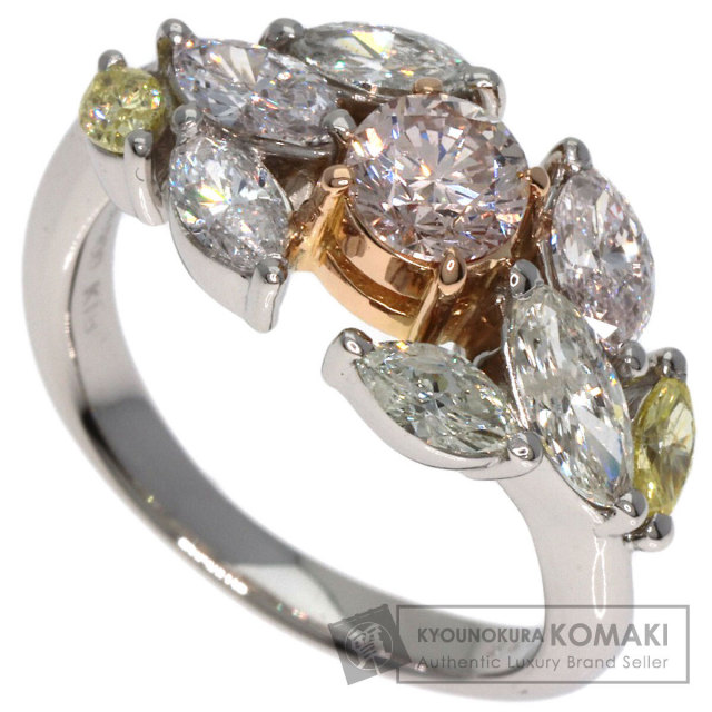 0.547ct ファンシーライトオレンジピンク ダイヤモンド リング・指輪 