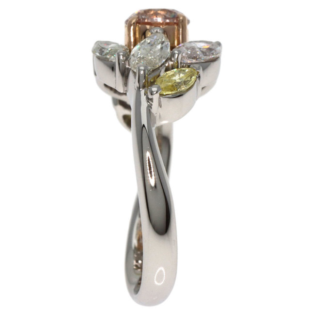 0.547ct ファンシーライトオレンジピンク ダイヤモンド リング・指輪 