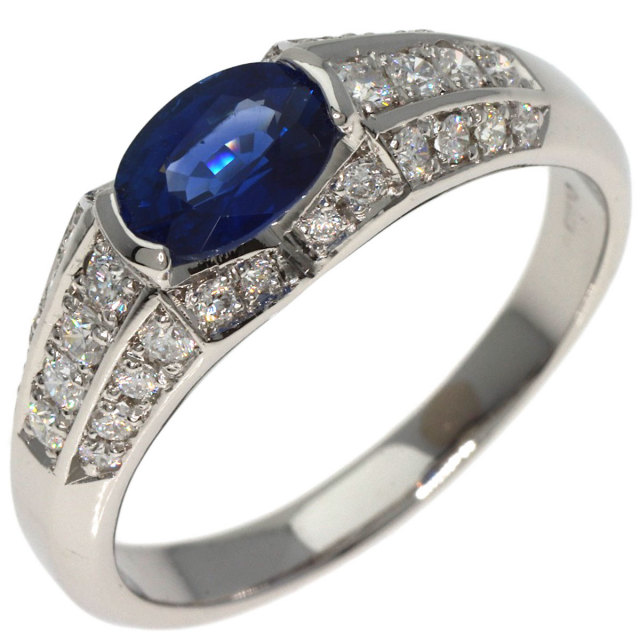 1.11ct サファイア ダイヤモンド リング・指輪 プラチナPT900 6g