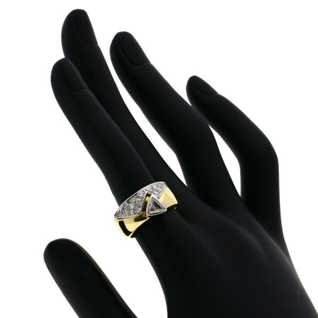 0.62ct ダイヤモンド リング・指輪 K18イエローゴールド/K18WG 7.9g  