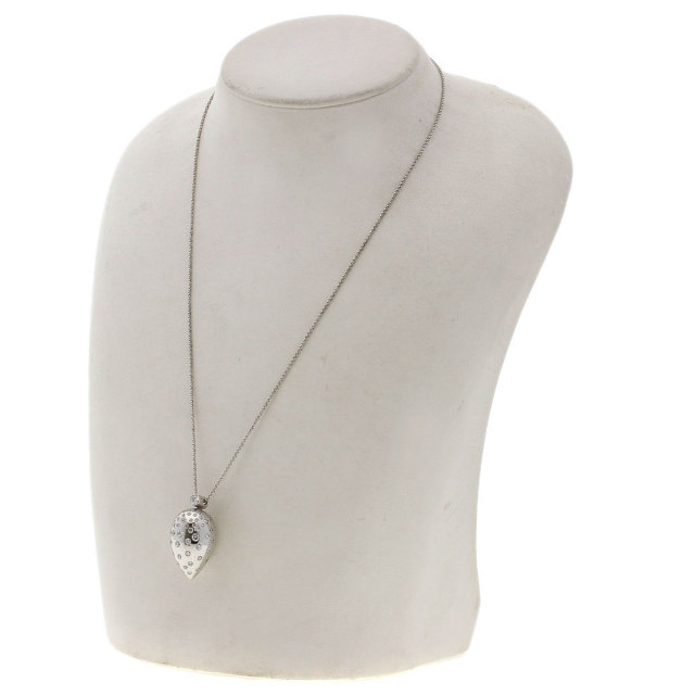 0.16ct ダイヤモンド ネックレス K18ホワイトゴールド 12.4g レディース 