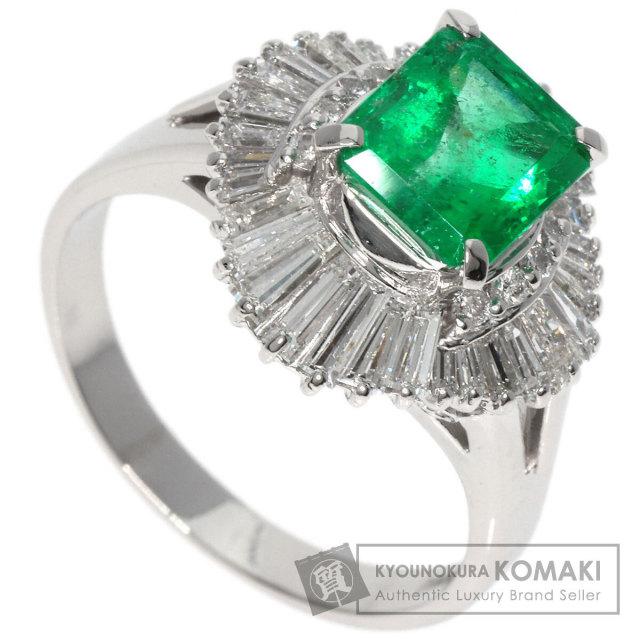 1.9ct エメラルド ダイヤモンド リング・指輪 プラチナPT900 8.5g