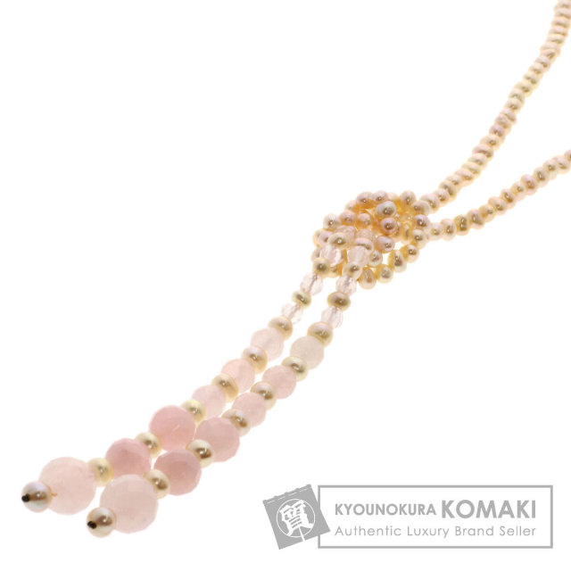 セレクトジュエリー ネックレス 淡水パール 真珠 ローズクオーツ