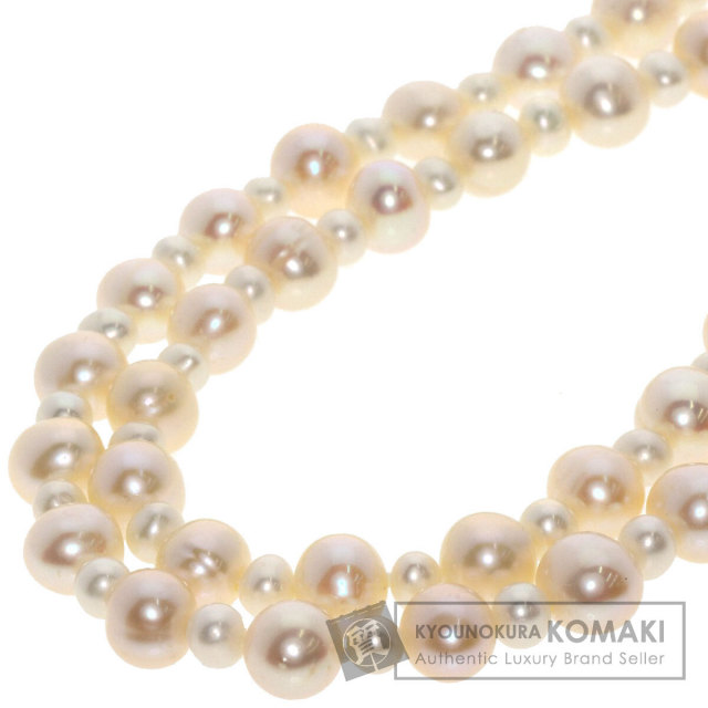 【買取店】✴︎美品✴︎ K18 パール シルバー ロングネックレス 85cm WEB限定】淡水真珠 ロングネックレス 4.0-5.0mm 80cm | 淡水真珠