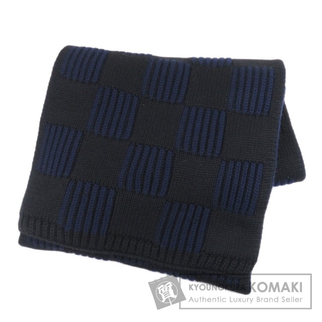 LOUIS VUITTON ルイヴィトン ダミエ柄 マフラー カシミヤ/シルク  
