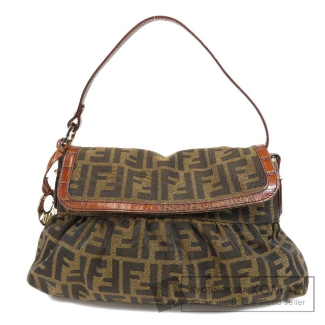FENDI フェンディ ズッカ柄 ハンドバッグ キャンバス レディース 