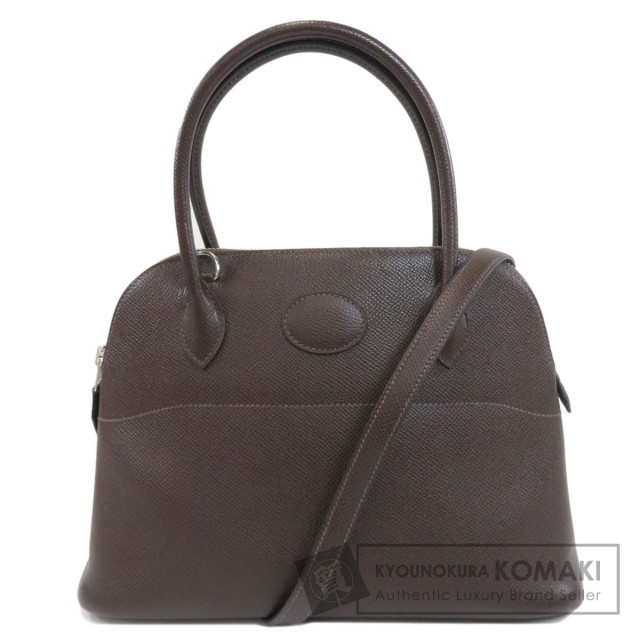 HERMES エルメス ボリード27 ブラウン シルバー金具