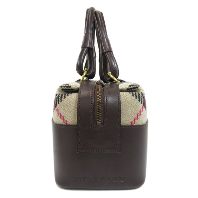 希少 バーバリー ミニボストンバッグ ハンドバッグ ノバチェック 肩掛け BURBERRY バーバリー LONDON ノバチェック ミニボストン バッグ