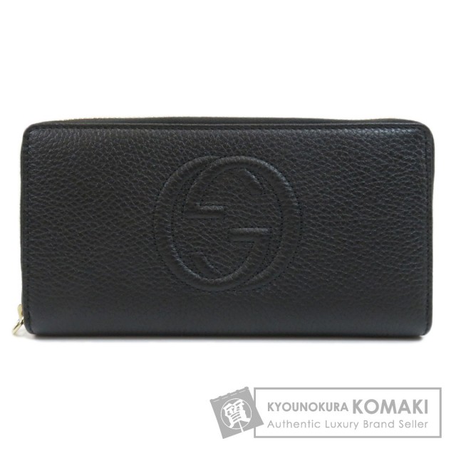 GUCCIグッチ ラウンド長財布 レディース 308004黒レザー