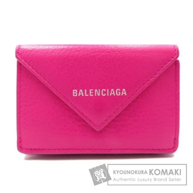 BALENCIAGA バレンシアガ 391446 ペーパーミニウォレット 二つ折り財布  