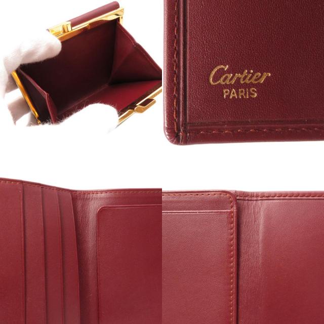 CARTIER カルティエ マストライン がま口 二つ折り財布（小銭