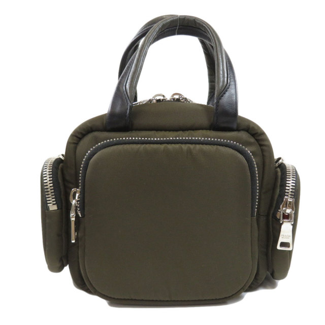 PRADA プラダ 1BB061 ロゴ金具 2WAY ハンドバッグ ナイロン素材 レディース