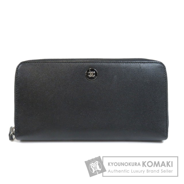 CHANEL シャネル ココボタン 長財布（小銭入れあり） キャビアスキン 