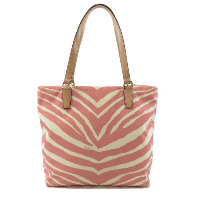 COACH コーチ F23283 ゼブラ柄 トートバッグ キャンバス/レザー レディース 