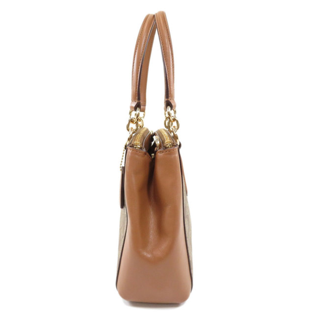 COACH コーチ F58290 2WAY シグネチャー ハンドバッグ PVC/レザー 
