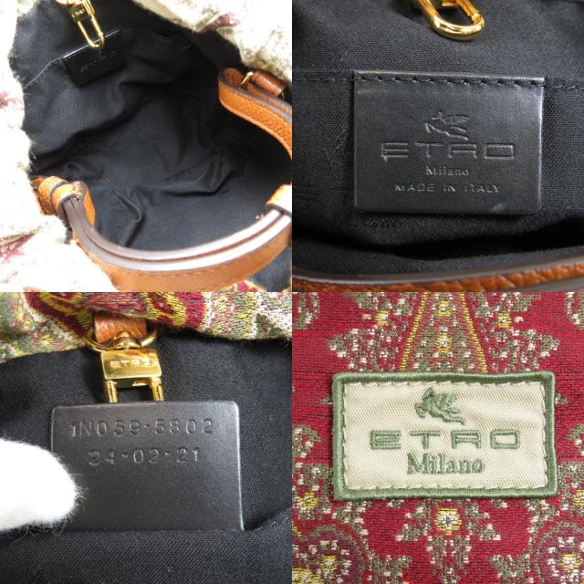 ETRO エトロ 巾着バッグ ペイズリー柄 2WAY ハンドバッグ