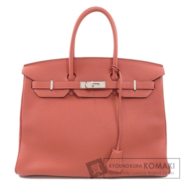 HERMES エルメス バーキン35 ピンク シルバー金具 ハンドバッグ