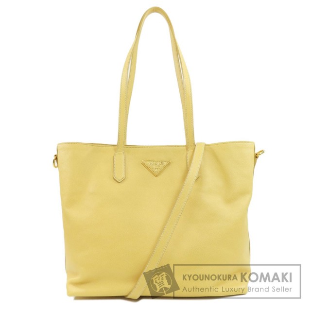 PRADA プラダ BR5014 ロゴプレート サフィアーノソフト 2WAY トート 