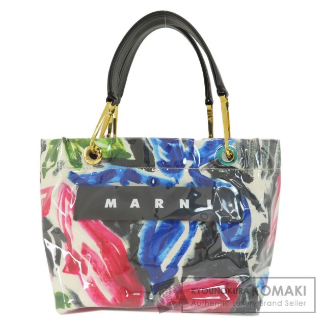 MARNI マルニ グロッシーグリップ トートバッグ ビニール レディース 