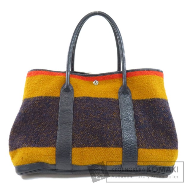 HERMES エルメス ガーデンパーティPM ロカバール トートバッグ ウール 