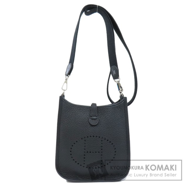 HERMES エルメス エブリンTPM 黒 ブラック シルバー金具 ショルダー 
