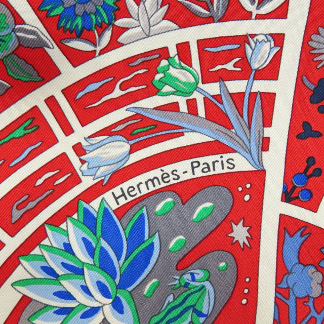 HERMES エルメス カレ90 Fleurs de Giverny ジヴェルニーの花 スカーフ  
