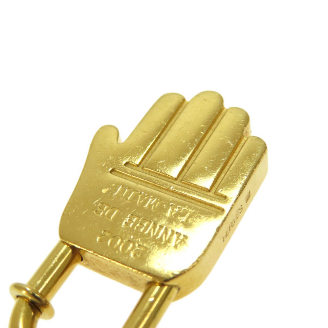 HERMES エルメス カデナ ハンドモチーフ キーホルダー 金属製 レディース 