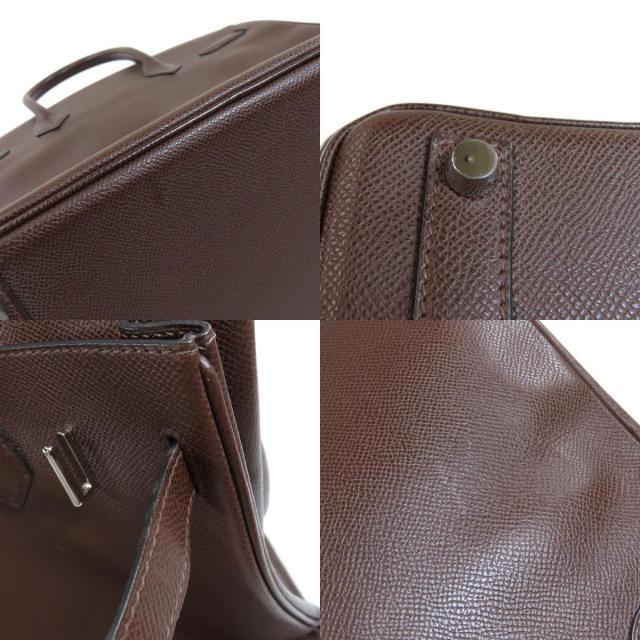 HERMES エルメス オータクロア28 ダークブラウン シルバー金具 