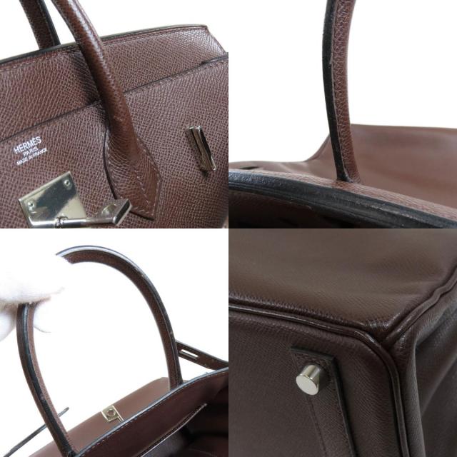 HERMES エルメス オータクロア28 ダークブラウン シルバー金具 