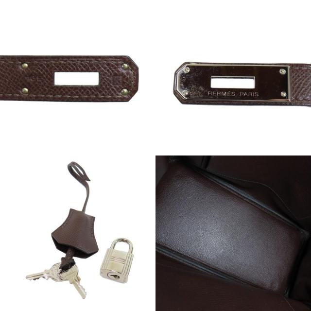 HERMES エルメス オータクロア28 ダークブラウン シルバー金具 