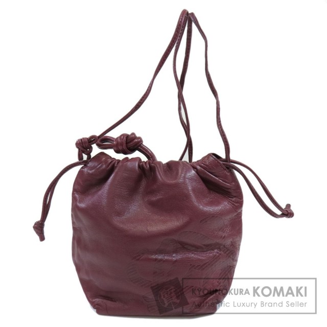 LOEWE ロエベ 巾着 アナグラム ショルダーバッグ レザー レディース 