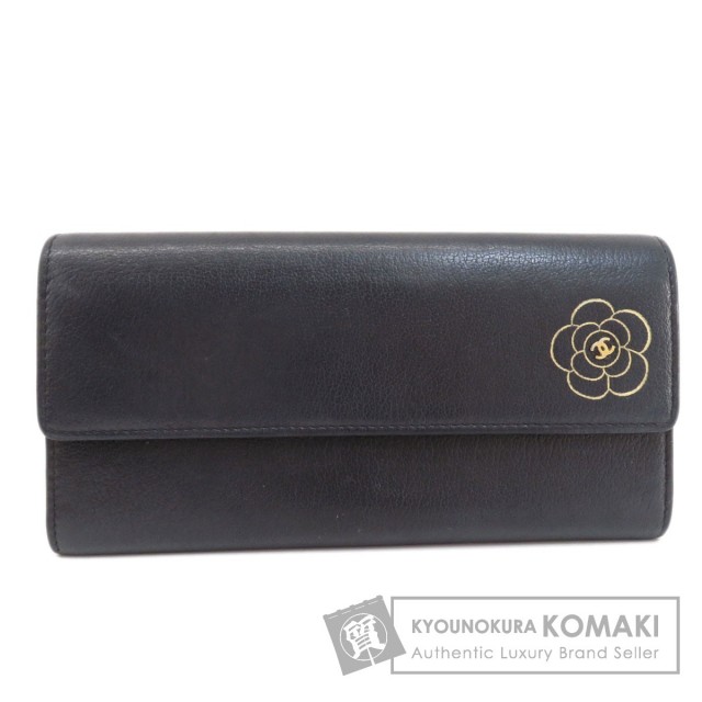 CHANEL シャネル バタフライカメリア 長財布（小銭入れあり） カーフ  