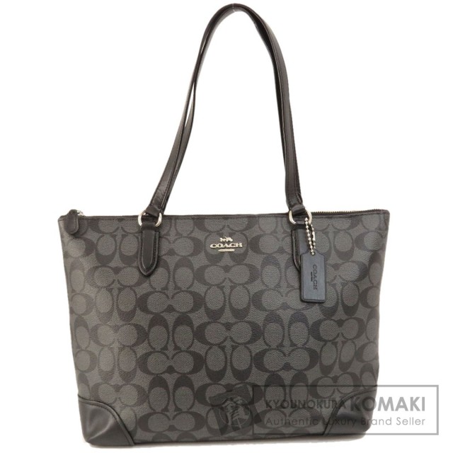 COACH コーチ F29208 シグネチャー トートバッグ PVC/レザー 