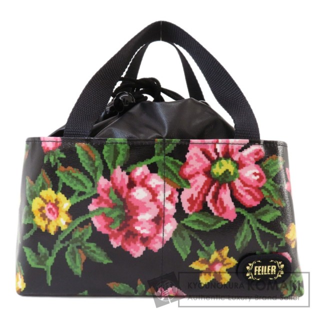FEILER フェイラー フラワーモチーフ 巾着バッグ ハンドバッグ  