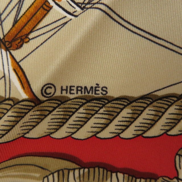 HERMES エルメス カレ90 MARINE ET CAVALERIE 海と騎兵隊 スカーフ